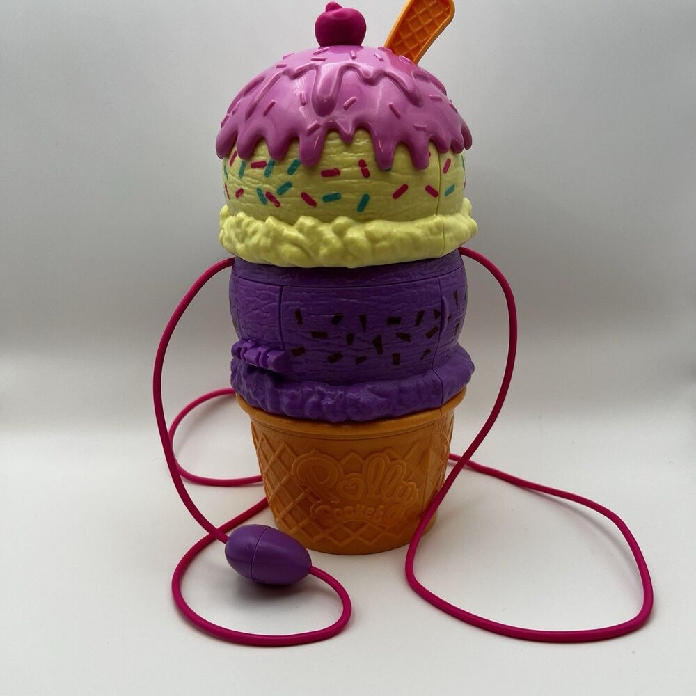 Polly Pocket Spin N Surprise Ice Cream Cone Playset HBF15 2020 Case Only Strap